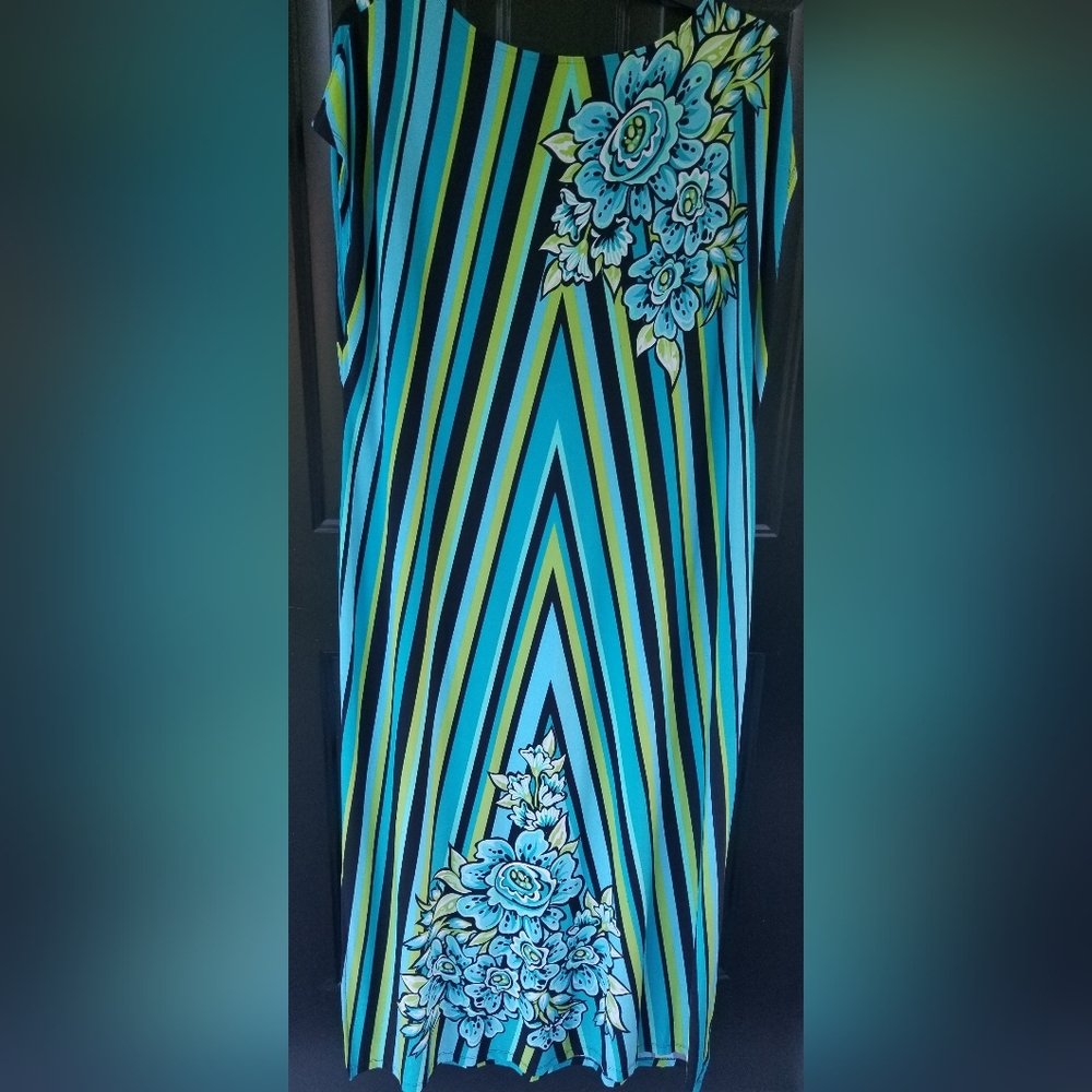 Bob Mackie XL long dress sleeveless - Picture 3 of 5